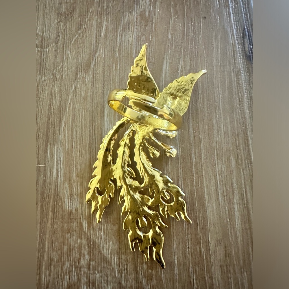 Peacock Statement Ring 8 (Adjustable) - image 3